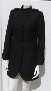 Zara Basic Damen schwarz Filzwolle Passformmantel Gr. US EUR M passt S EUC - Bild 1 von 6