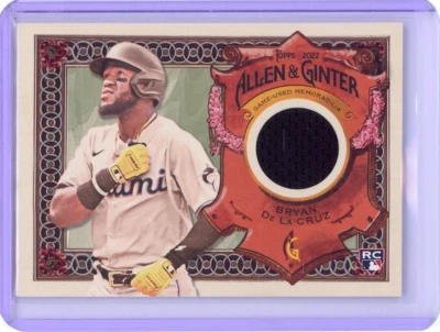 Bryan De La Cruz 2022 Topps Allen & Ginter Jersey Relic Marlins - Image 1 of 2