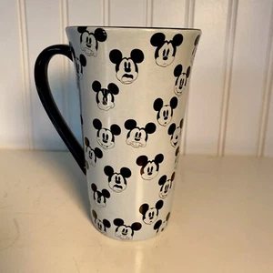 NWT Disney Store Mickey Mouse Making Faces Latte Mug Oh Boy! Inside Black White - Picture 1 of 5