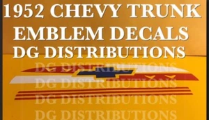 1952 Chevy bel air fleetline 210 sedan delivery conver Trunk Emblem Emblem Decal - Picture 1 of 7