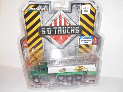 Camión cisterna Greenlight SD Trucks International Workstar Penzoil verde persecución Foto 1 de 3
