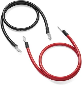 5 Gauge 20" Copper Battery Cables Power Wire Car Carts Truck Inverter RV Solar - Picture 1 of 6