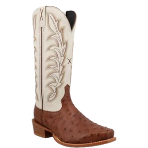 Twisted X Ladies Reserve Chesnut Ostrich White Western Boots WXPL002 - Picture 1 of 72