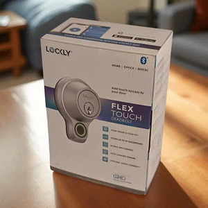 NEW Lockly Flex Touch Smart Deadbolt Satin Nickel | Biometric Keyless! - Picture 1 of 13