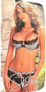 SHIRLEY OF HOLLYWOOD Leopard Print Lace Bra Garter & Thong 3 piece Set Size S - Picture 1 of 9