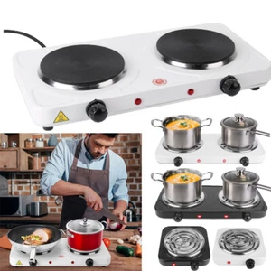 2000W Hot Plate Electric Cooker Dual Portable Table Top Hob Kitchen Stove Burner - Picture 1 of 53