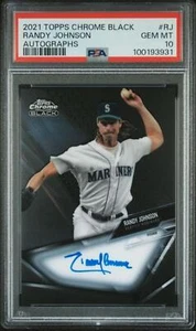 2021 Topps Chrome Black #CBA-RJ Randy Johnson PSA 10 GEM MINT Auto Mariners - Bild 1 von 2