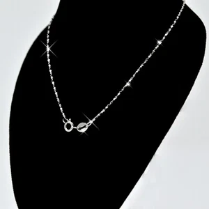 Collar de cadena de plata esterlina .925 clásico plata sólida real (circunda) - Imagen 1 de 3