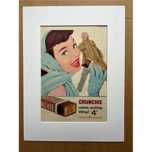 CRUNCHIE macht spannendes Beißen - Vintage POSTER - Original Retro Werbung von 195 - Bild 1 von 1