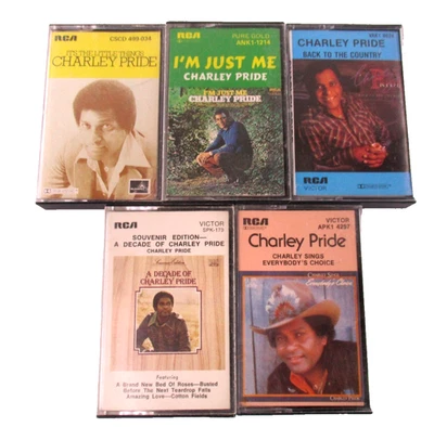 Charley Pride Cassette Tape Bundle Set of 5 RCA Victor Records Australian Issue - Image 1 of 4