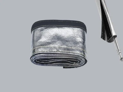 Manga protectora térmica de alta temperatura (manga contra incendios/telar de alambre) - 3/4" I.D.X 3,3 pies Aluminiz Foto 1 de 4