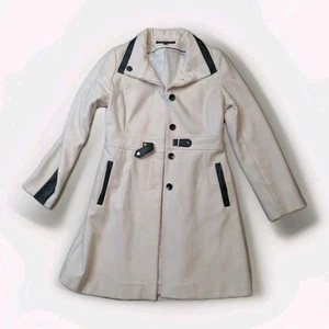 Via Spiga Elfenbeinfarben Größe 4 Damen Wollmantel (Leder abblätternd) "  - Bild 1 von 16