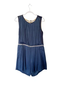 Rag & Bone Navy Blue Romper Playsuit Size Medium With Pockets M - Picture 1 of 10