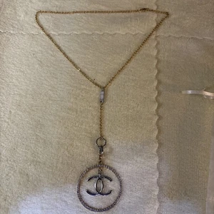 Chanel CC Pearl/ Rhinestone Pendant On Unbranded Chain Necklace - Picture 1 of 11