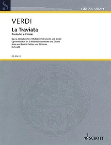 Giuseppe Verdi Prelude & Finale for Flute Duet Guitar Classical Sheet Music Book - Picture 1 of 1