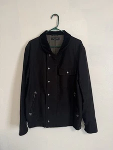 Rag And Bone Men’s Black Gray WorkWear Jacket Size 42 Made In USA - Picture 1 of 9