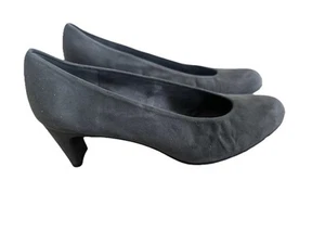 STUART WEITZMAN Grey Suede Pump Heel Shoes 37.5 /6.5 US Immaculate - Picture 1 of 7
