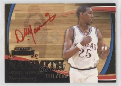 2006 Press Pass Legends Naismith Award Winners /100 Danny Manning (Red Ink) Auto - Image 1 of 2