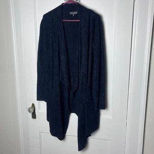 Cárdigan para mujer Barefoot Dreams de bambú elegante tejido en cascada claro azul oscuro S/M - Imagen 1 de 7
