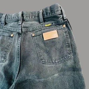 Vintage Wrangler Jeans Herren 28x34 schwarz gerades Bein Western Cowboy Denim 90er - Bild 1 von 11