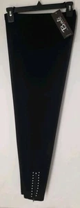 Bali Black, Silver Studded Side Leg Zipper, Pull On Leggings. Size XL - Picture 1 of 11