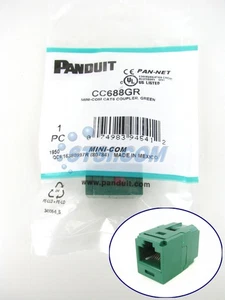 Módulo acoplador Panduit CC688GR Cat6 RJ45 8P8C verde ~STSI - Imagen 1 de 4