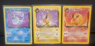 POKEMON TCG TEAM ROCKET -  DARK FLAREON 35/82 JOLTEON 38/82 VAPOREON 45/82. NM - Image 1 of 2