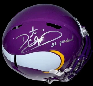 Daunte Culpepper signed full size replica helmet w/3x Pro Bowl insc-Schwartz COA - Picture 1 of 5