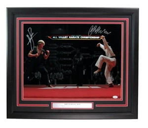 KARATE KID William Zabka/Ralph Macchio Signed/Auto 16x20 Photo Framed JSA 197314 - Picture 1 of 5