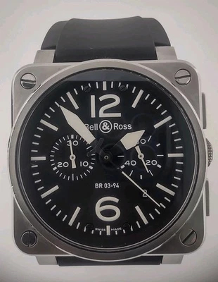 Movimiento automático Bell & Ross BR 03-94 acero BR0394-BL-SI/SCA 42 mm  Foto 1 de 4