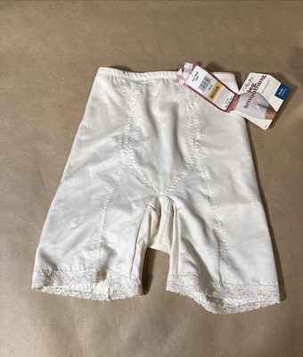 Calcinha vintage NOS Smoothie Playtex Slimlook alisamento perna longa tamanho médio estilo 5620 - Imagem 1 de 4