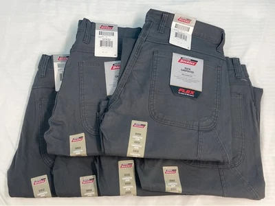 Dickies Mens Duck Carpenter Relaxed Fit Grey Flex Pants - Size-32x32 - LOT OF 6 - Image 1 of 4