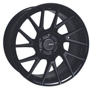 4 Enkei TM7 18x8 5x114.3 +35mm Offset Black Wheels - Picture 1 of 1