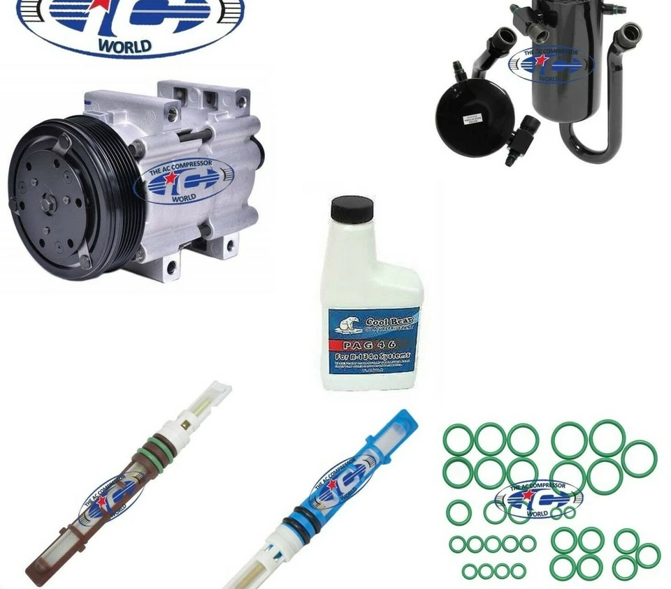 Kit de compresor de aire acondicionado para Ford Bronco F150 F250 F350 1989 OEM FS10 57124 Foto 1 de 4