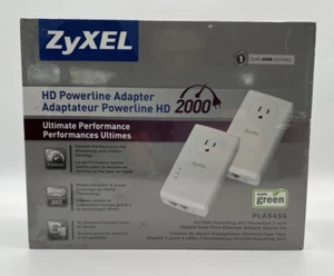 Zyxel AV2000 HD Powerline Ethernet Adapter Kit PLA5456 - New In Box - Photo 1/4
