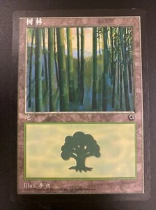 Forest Basic Land MTG Magic Portal Set Simplified Chinese Alternate Art NM - Picture 1 of 7