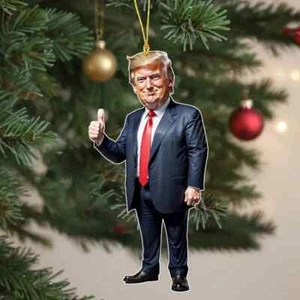 Patriotic Donald Trump 2024 Christmas Ornament , Tree Decor, Holiday Gift Xmas - Picture 1 of 2