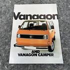 1982 Vw Volkswagen Vanagon And Camper 16-Page Car Sales Brochure Catalog