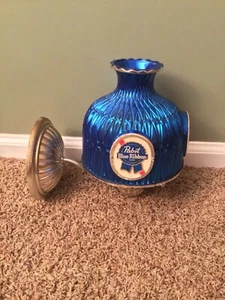 Vintage PBR Pabst Blue Ribbon Beer Bar Wall Hang Light Lamp - Picture 1 of 9