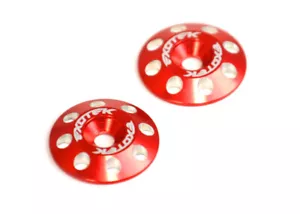 Exotek 1678 1/10 FLITE WING BUTTONS V2, 6061 2 pack Red - Picture 1 of 1