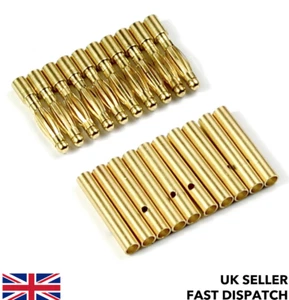 2mm Gold Bullet Connectors / Banana Plugs For RC Car/Truck/Drone Lipo Battery - Picture 1 of 15