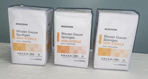 McKesson Woven Gauze Sponges Non-Sterile 8-Ply 100% Cotton 4”x4” 44082000 Lot - Picture 1 of 14