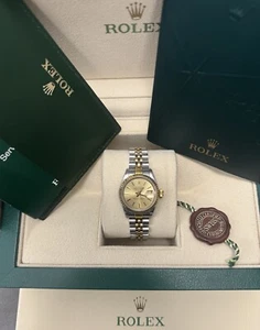 Rolex Datejust 69173 26 mm Champagne Dial Bicolour Jubilee 1991 Ladies Watch - Picture 1 of 5