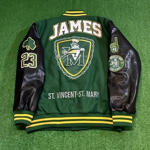 Lebron James Headgear Classics Irish Green & Black High School Jacket Size 2XL - Picture 1 of 9