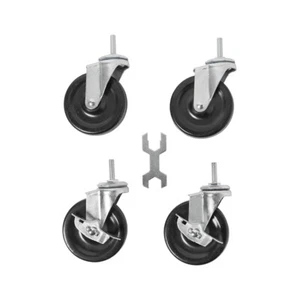 Juego de 4 ruedas de ricino extra pesadas de 100 mm/4" de diámetro - Imagen 1 de 1