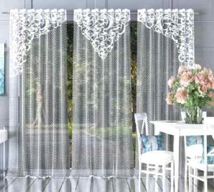 Curtain Panel String Net Curtain Lace White Window Modern Decorative - Picture 1 of 5