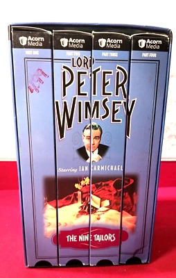 LORD PETER WIMSEY-THE NINE TAILORS (VHS,4-TAPE SET) RARE 1974 BBC DRAMS - Image 1 of 4