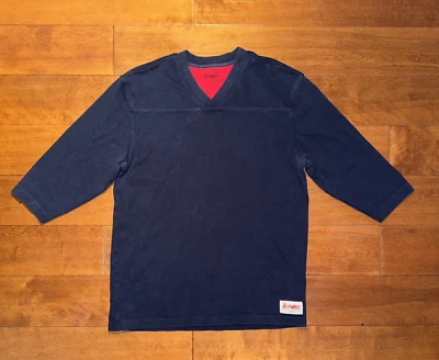 Altamont Shirt Mens Medium Andrew Reynolds Navy Blue V Neck Y2K Cotton Skate - Image 1 of 4
