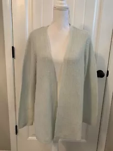 Nuovo cardigan dritto Eileen Fisher cashmere italiano nebbia taglia M - Foto 1 di 7