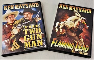 2 KEN MAYNARD DVDs - The Two Gun Man & Flaming Lead - 1930s Westerns - Classics - Picture 1 of 7